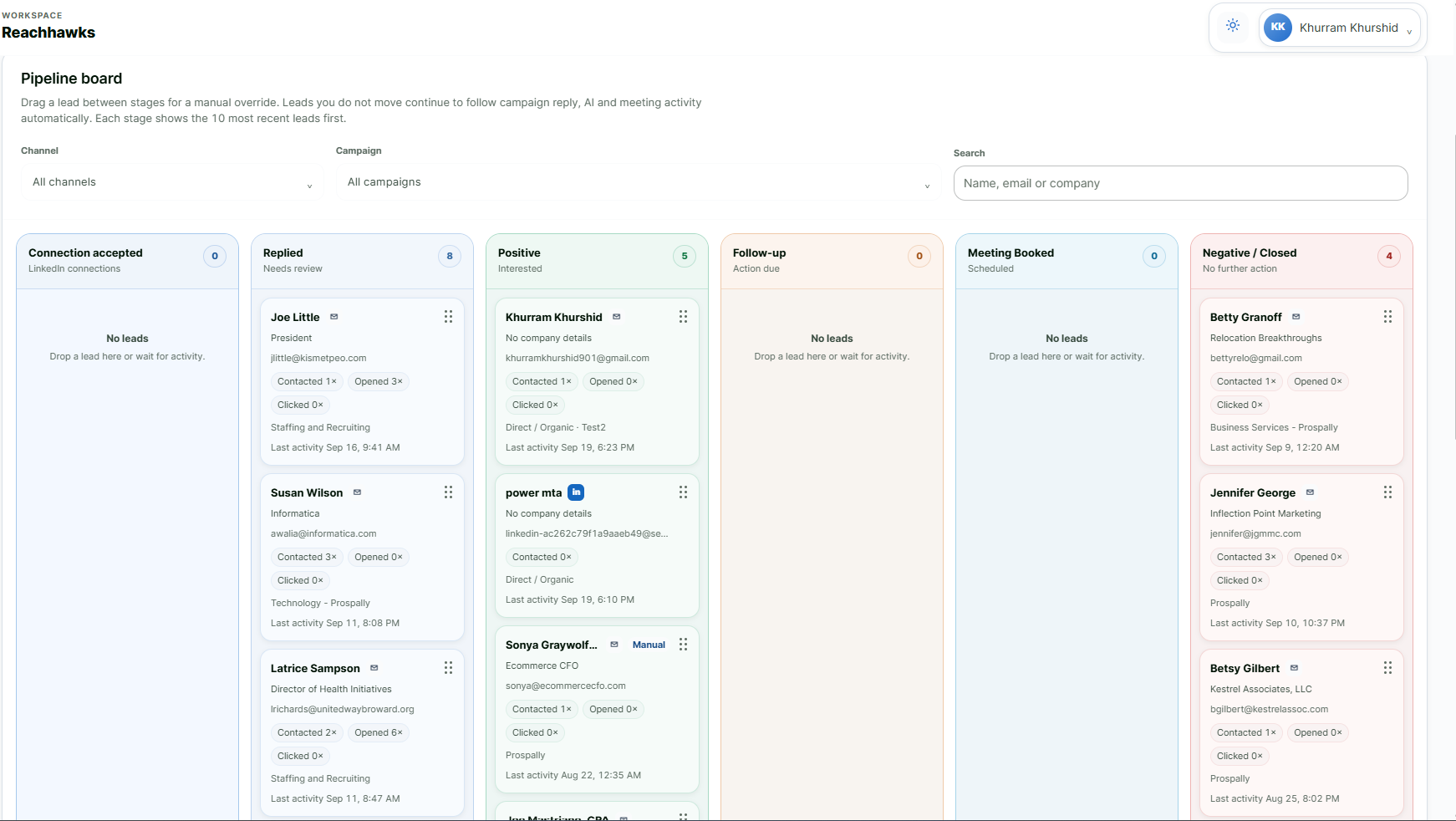 Safe multi-channel control and CRM updates